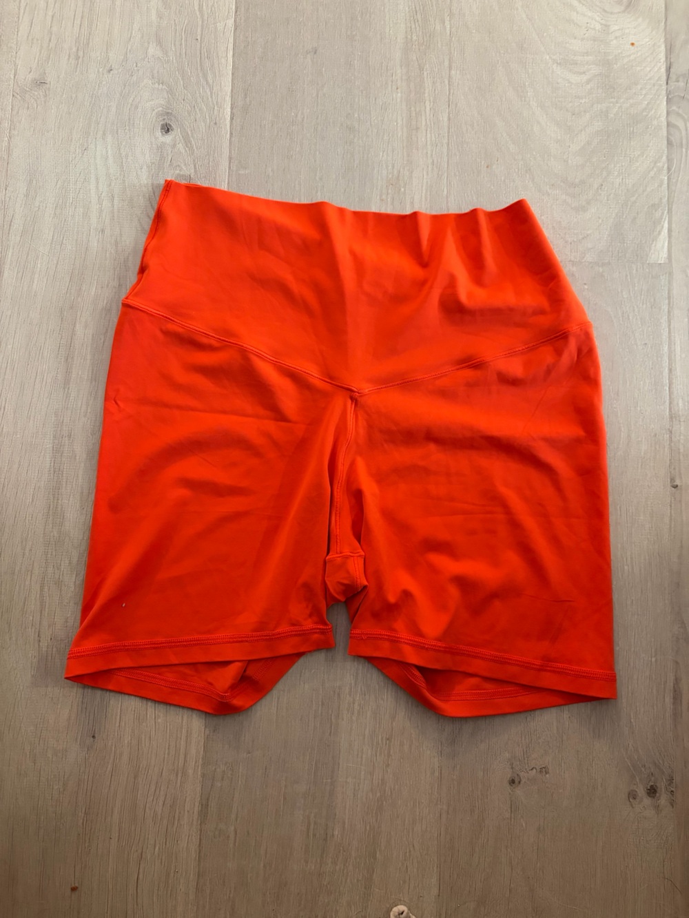 aerie Orange 'Offline' High-Rise Bike Shorts